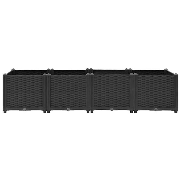 Hochbeet schwarz Polypropylen B/H/L: ca. 40x38x160 cm