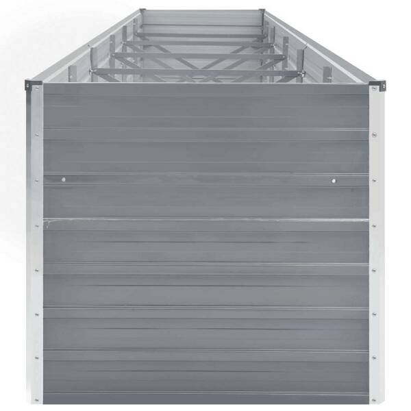 Garten-Hochbeet grau Stahl B/H/L: ca. 80x77x480 cm