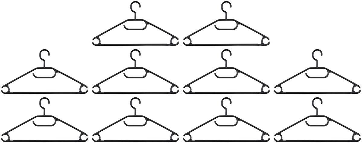 alpina Kleiderbügelset schwarz Polypropylen