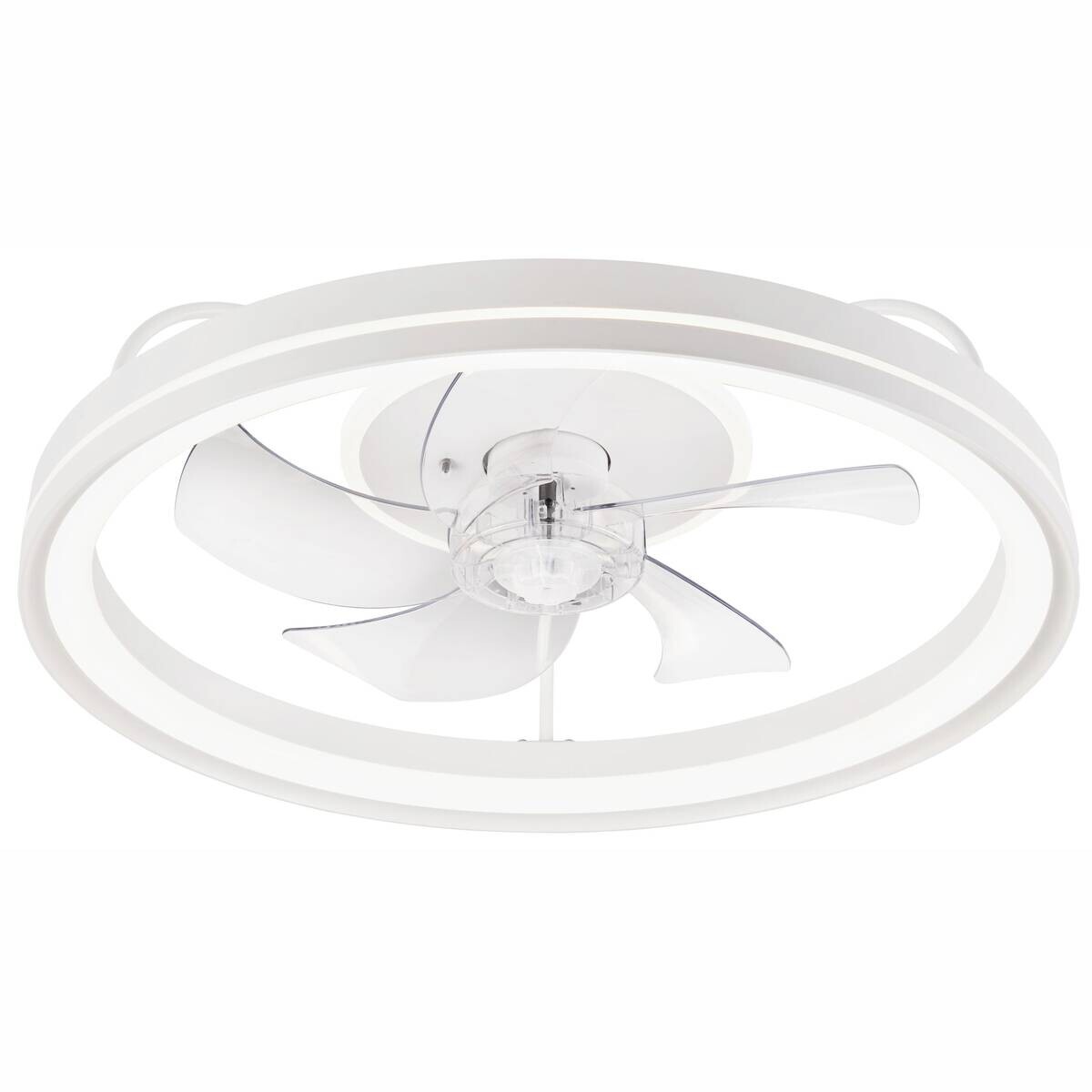 Lamkur LED-Deckenventilator Falco weiß H/L: ca. 17x50 cm 4 Brennstellen
