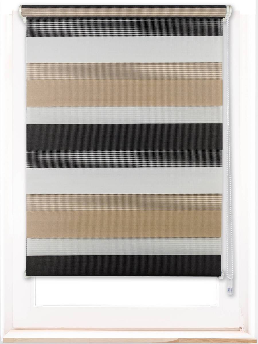 Doppelrollo Just-Triple Cappuccino B/L: ca. 70x160 cm
