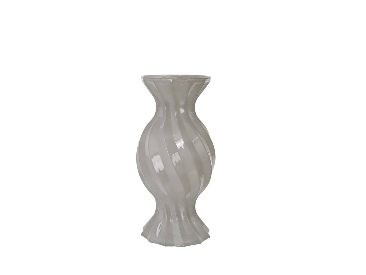 Vase grau Glas B/H/L: ca. 10,5x22x10,5 cm