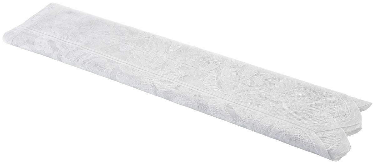 Scheibengardinen-Meterware Blatt weiß 100% Polyester H: ca. 80 cm