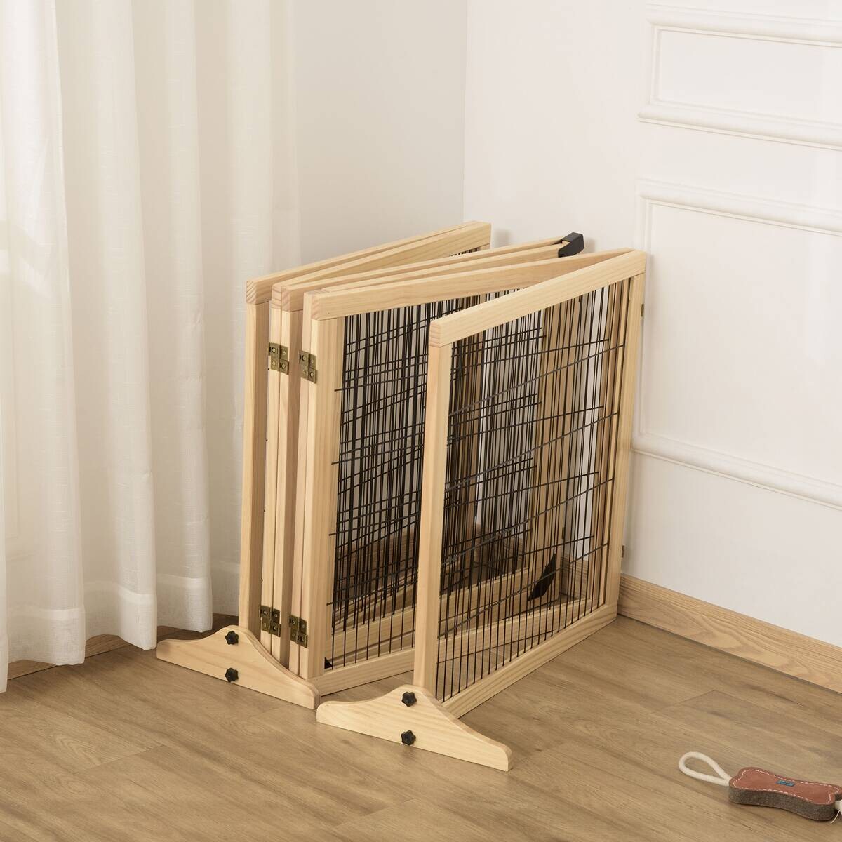 PawHut Schutzgitter natur Polypropylen B/H/L: ca. 36x432x70 cm