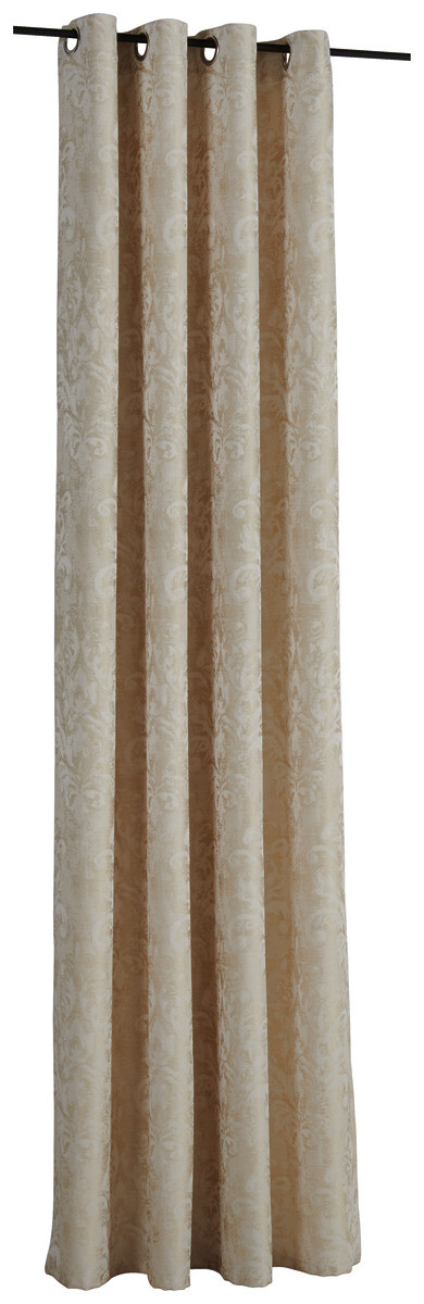 Ösenvorhang Pisa beige 100% Polyester B/L: ca. 140x245 cm
