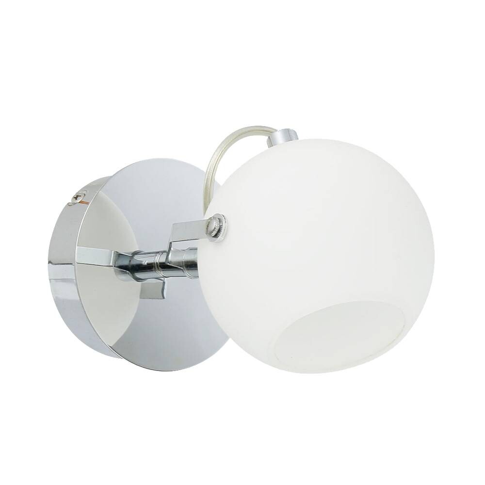 SPOT Light Spot Ida weiß Chrom Glas Metall B/H/T: ca. 12x20x12 cm 1 Brennstellen