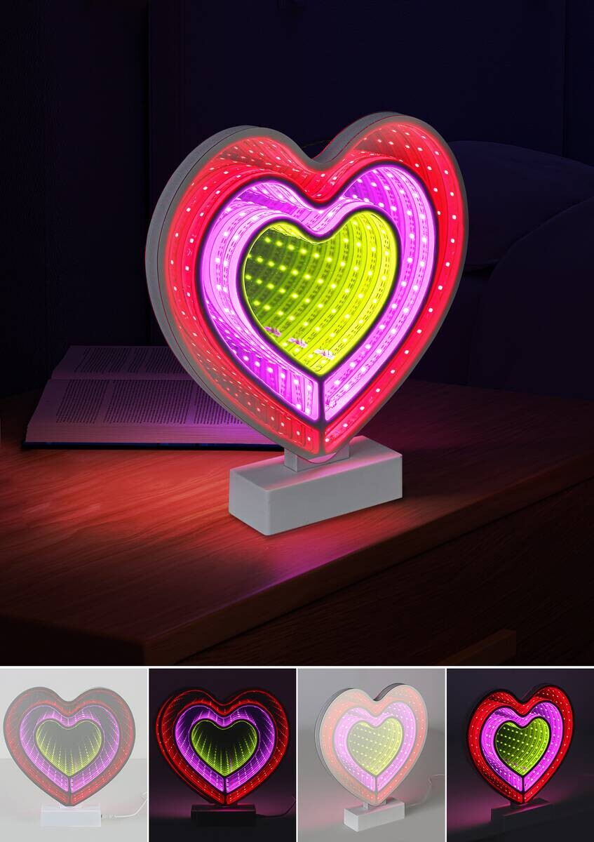 Nolo LED-Infinityleuchte Romeo weiß B/H/T: ca. 24,1x25,4x4,5 cm