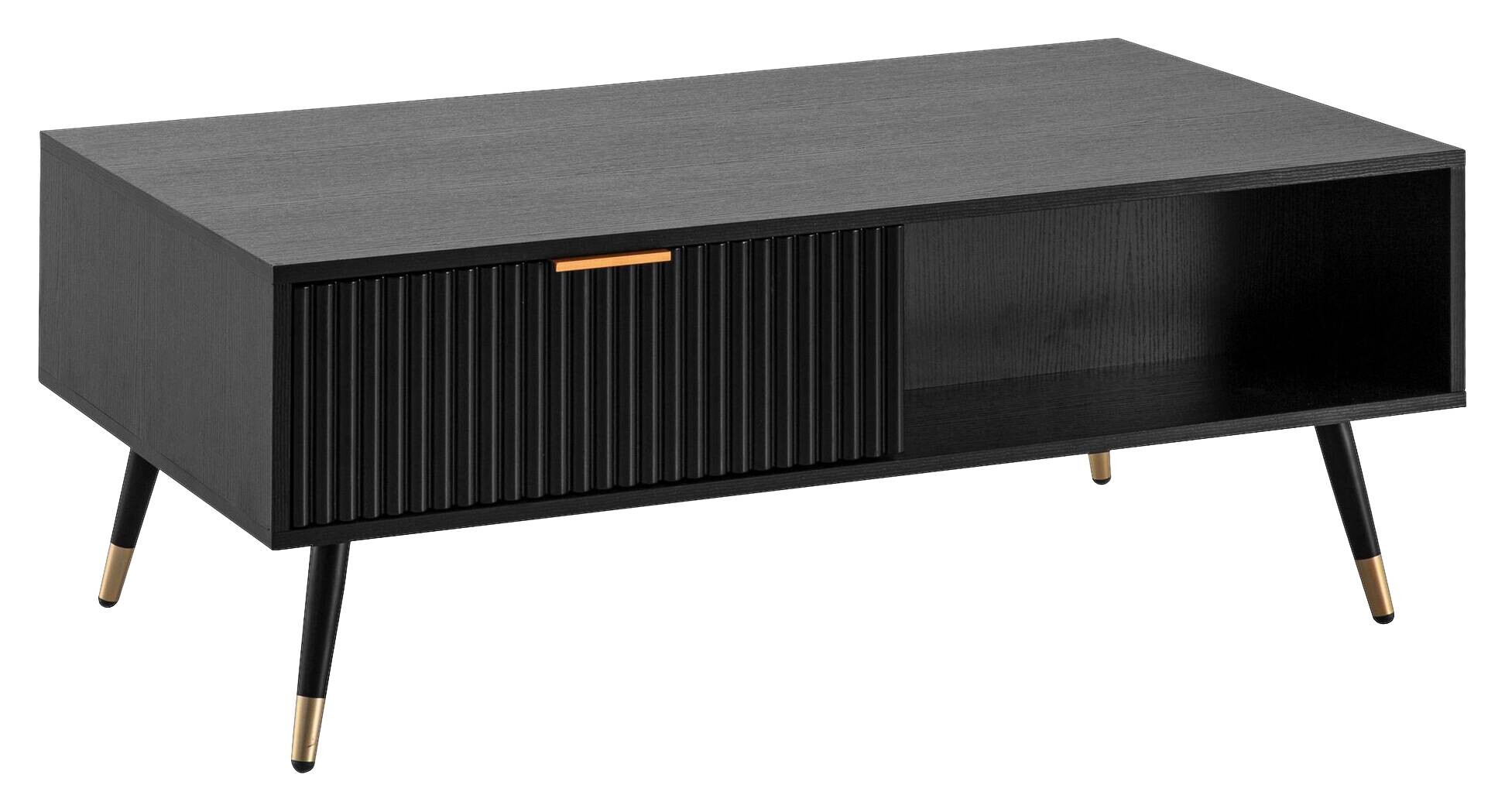 Wohnling Couchtisch schwarz B/H/T: ca. 110x43x60 cm