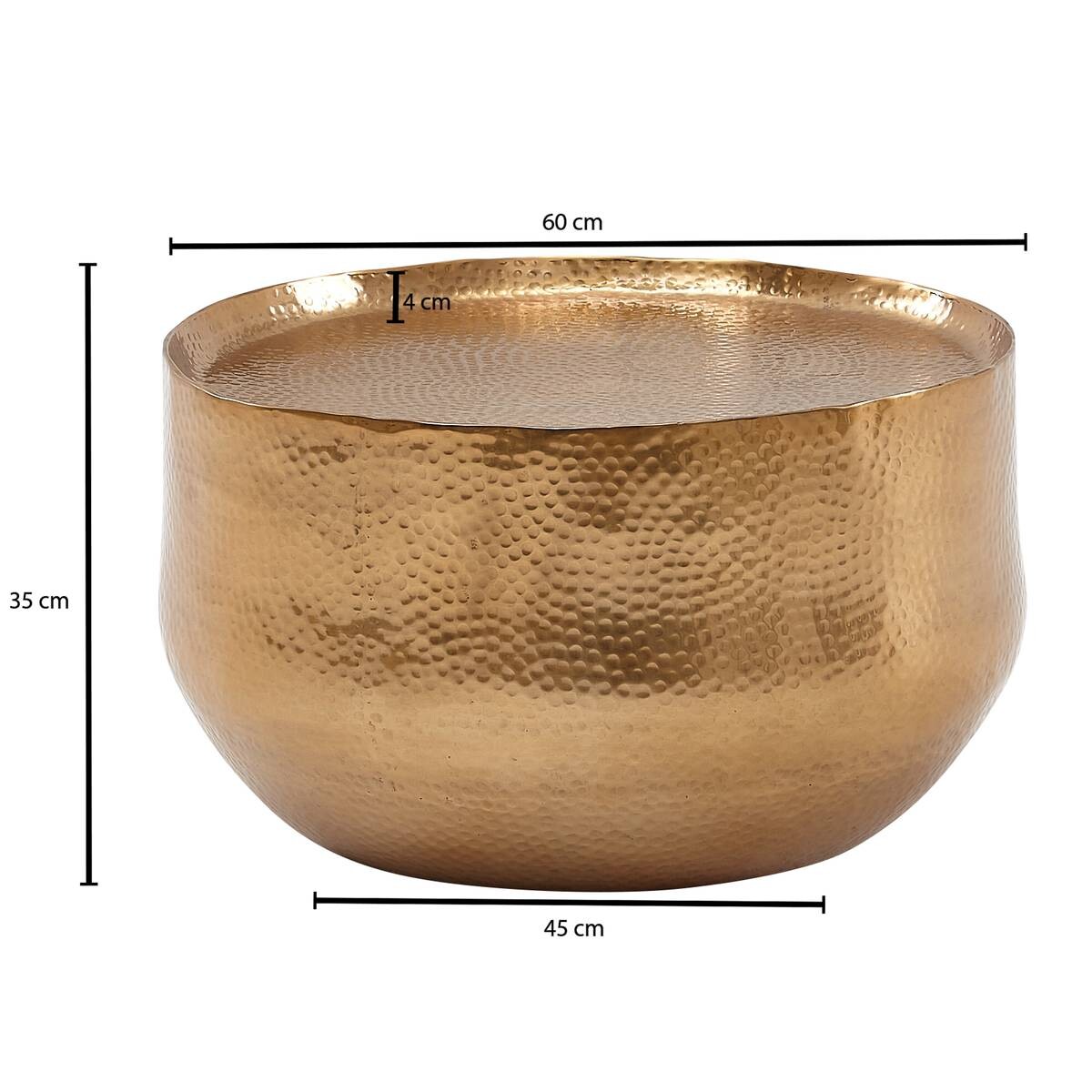 Wohnling Couchtisch gold B/H/T: ca. 60x35x60 cm