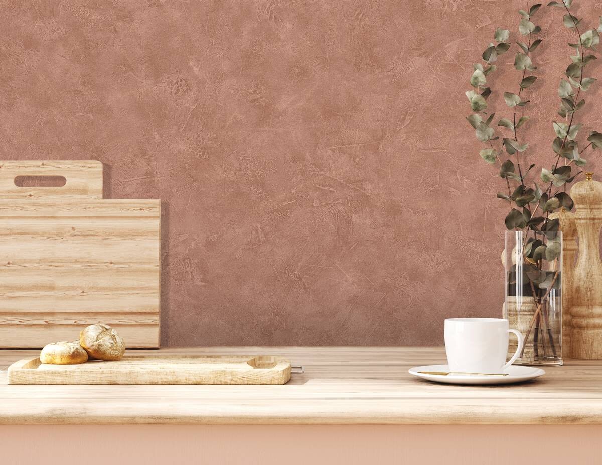 UGEPA Vinyltapete Struktur rotbraun B/L: ca. 53x1005 cm