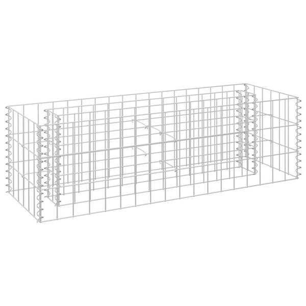 Gabionen-Hochbeet silber Stahl B/H/L: ca. 30x30x90 cm