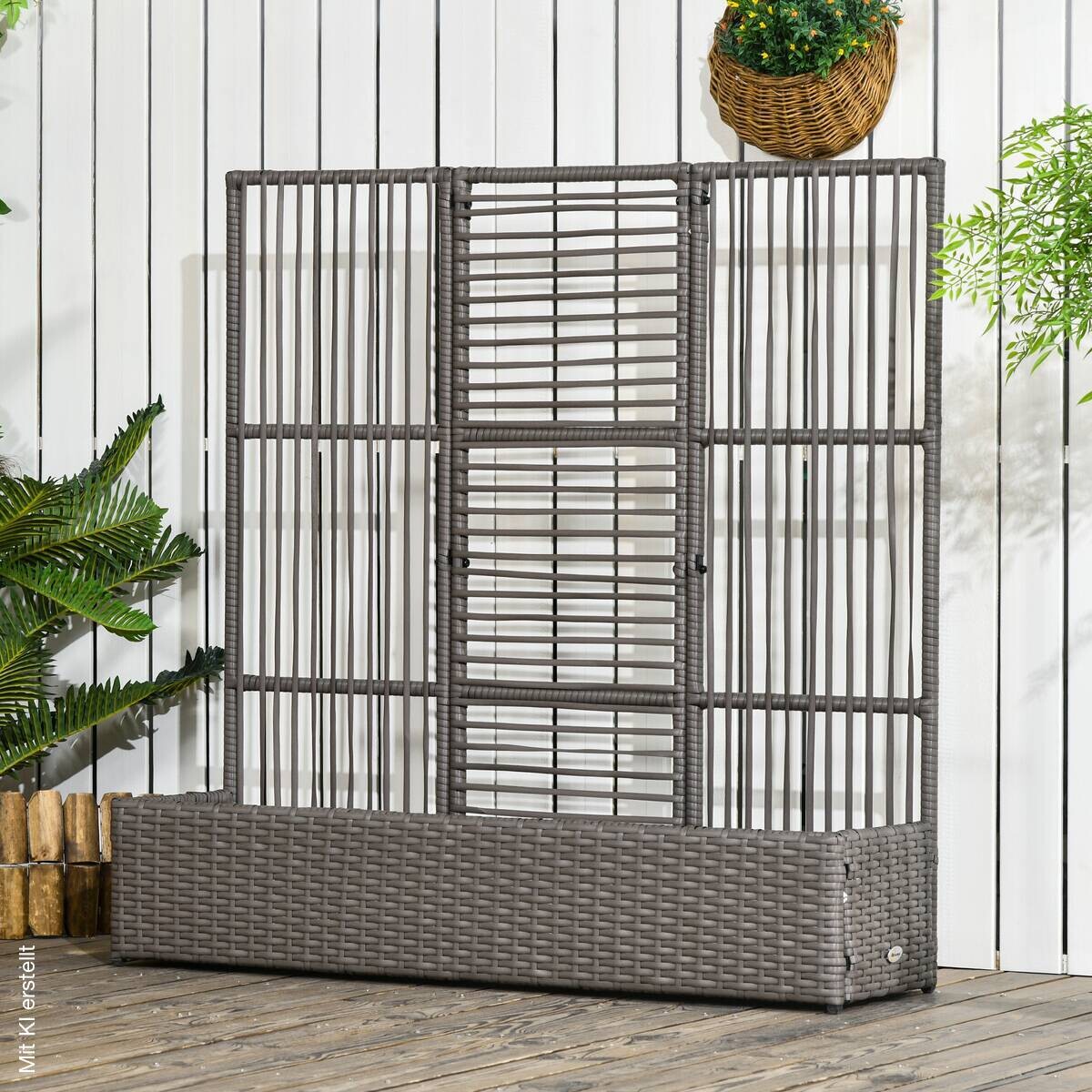 Outsunny Hochbeet grau B/H/T/L: ca. 29x103x29x103 cm