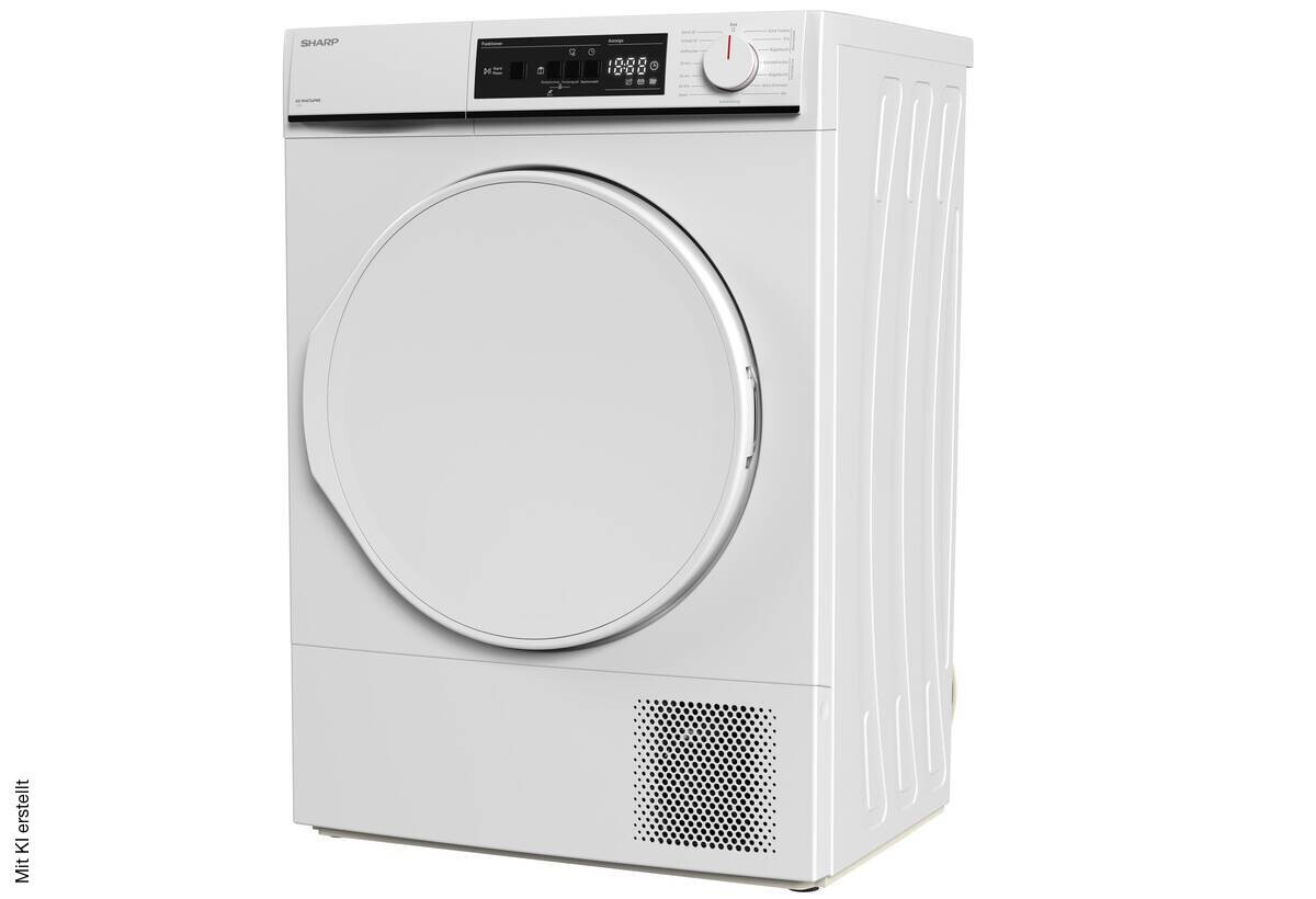 Sharp Wärmepumpentrockner NHA7S6PWE-DE EEK: E Spektrum: A bis G 7kg weiß B/H/T: ca. 60x85x53 cm