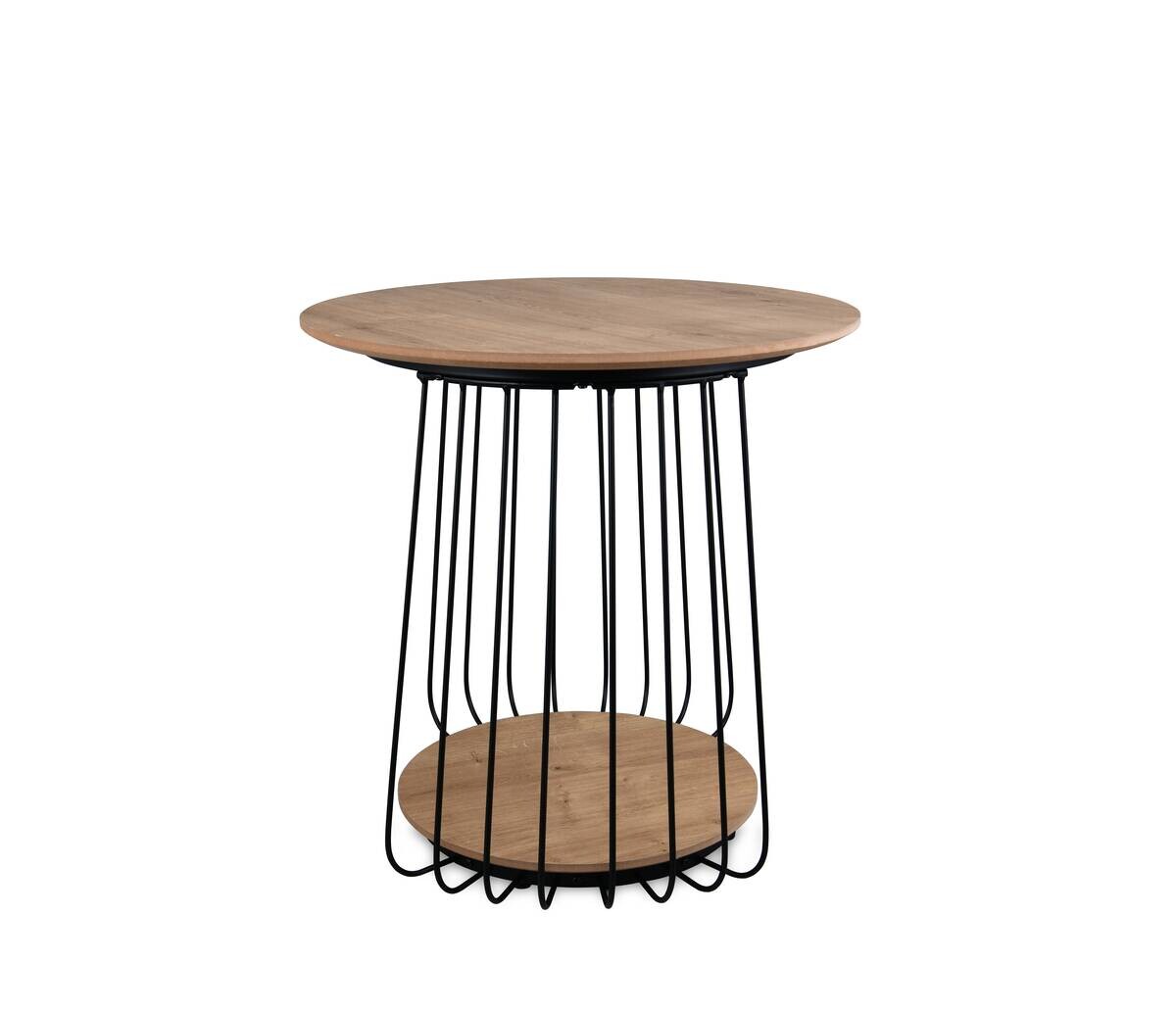 Couchtisch Arkali, 2er-Set Eiche Artisan Nachbildung H/D: ca. 50x50 cm