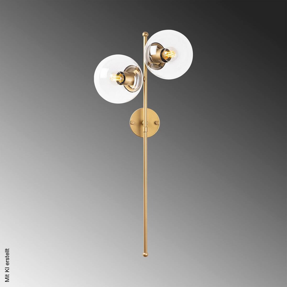 Opviq Wandleuchte gold B/H/T: ca. 32x72x27 cm E14 2 Brennstellen