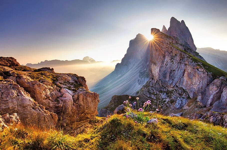 Keilrahmenbild Berge B/H: ca. 118x78 cm
