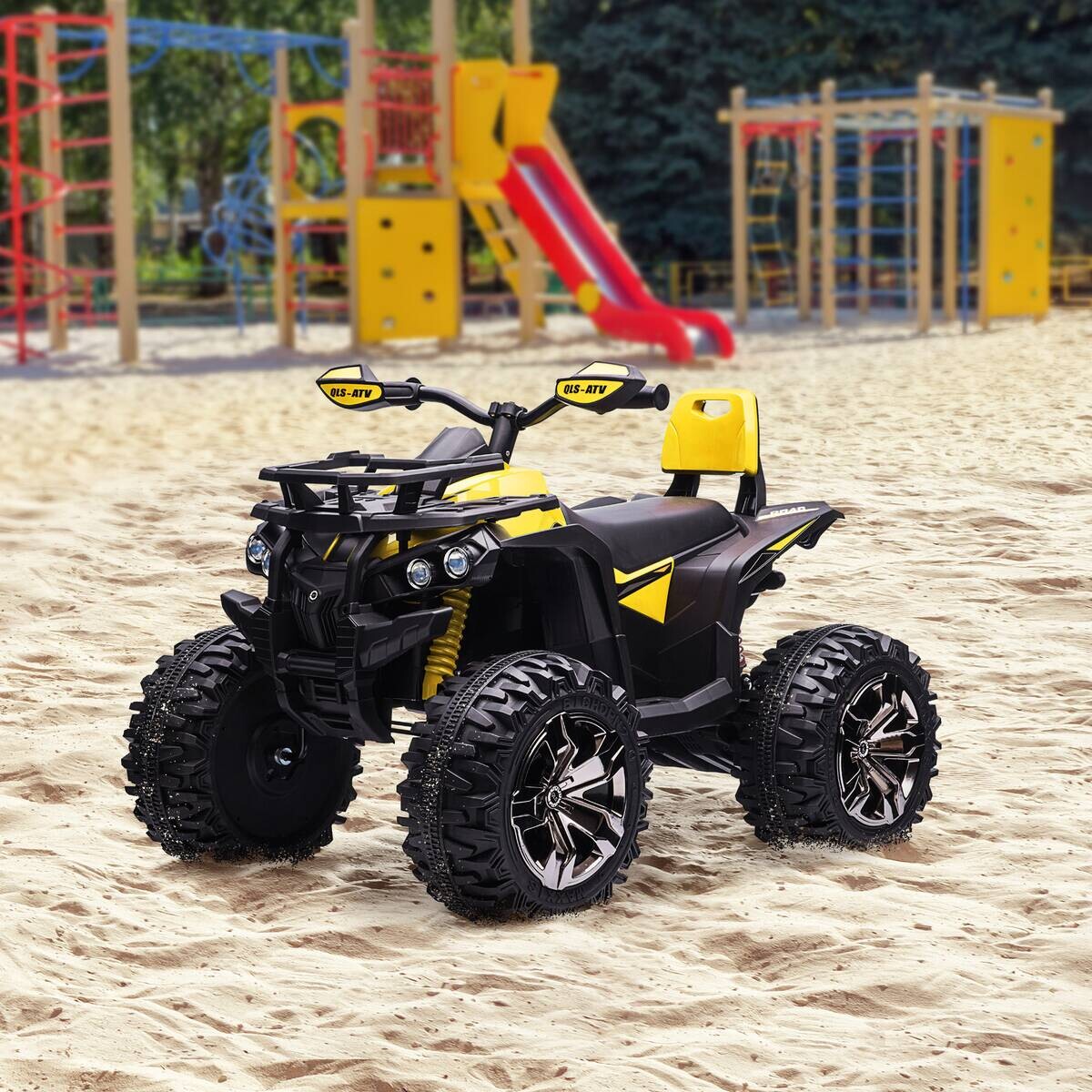 HOMCOM Kinderauto gelb B/H/L: ca. 65x100x73 cm