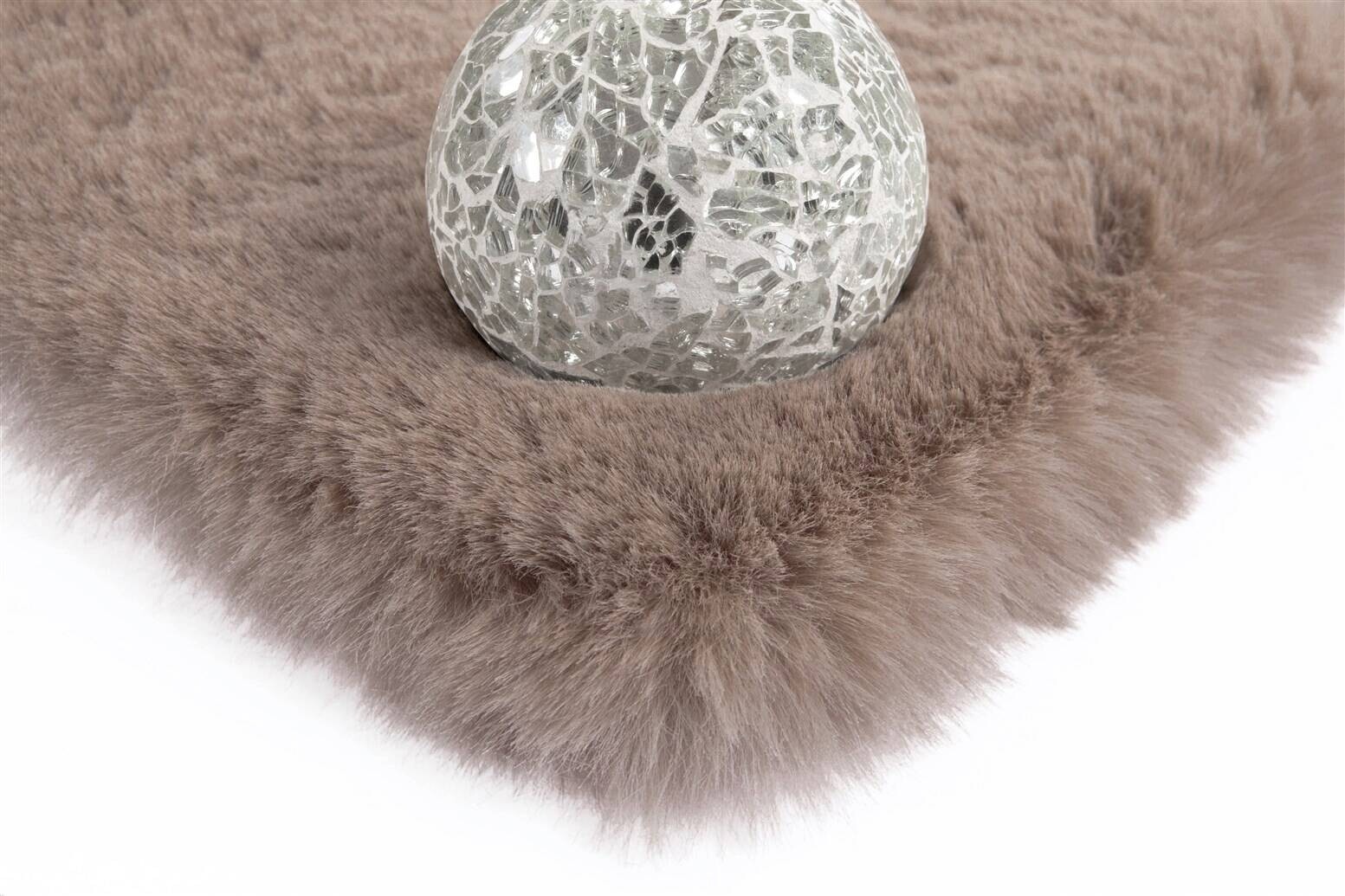 Padiro Hochflorteppich Rabbit Light 525 taupe B/H/L: ca. 160x3,6x160 cm
