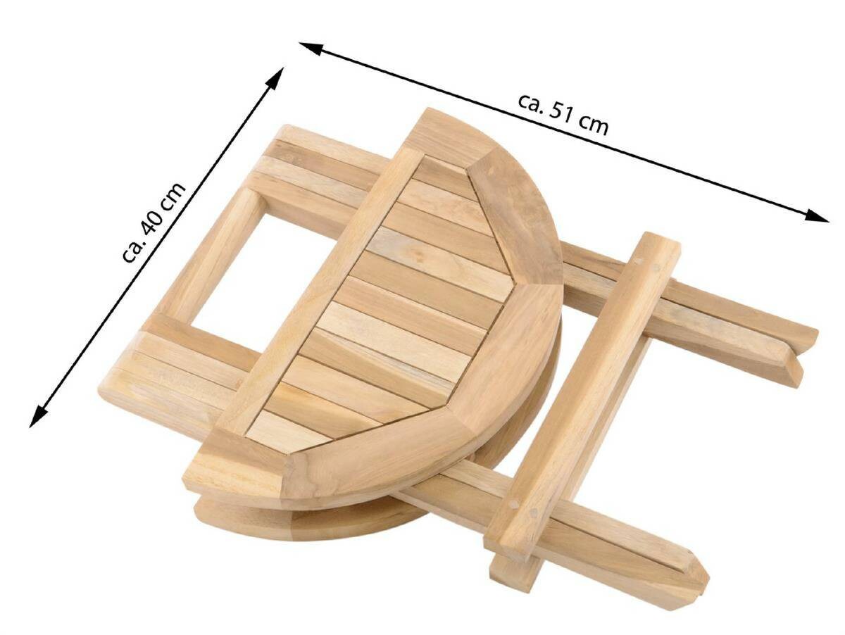 VCM Beistelltisch braun Holz H/D: ca. 46x40 cm