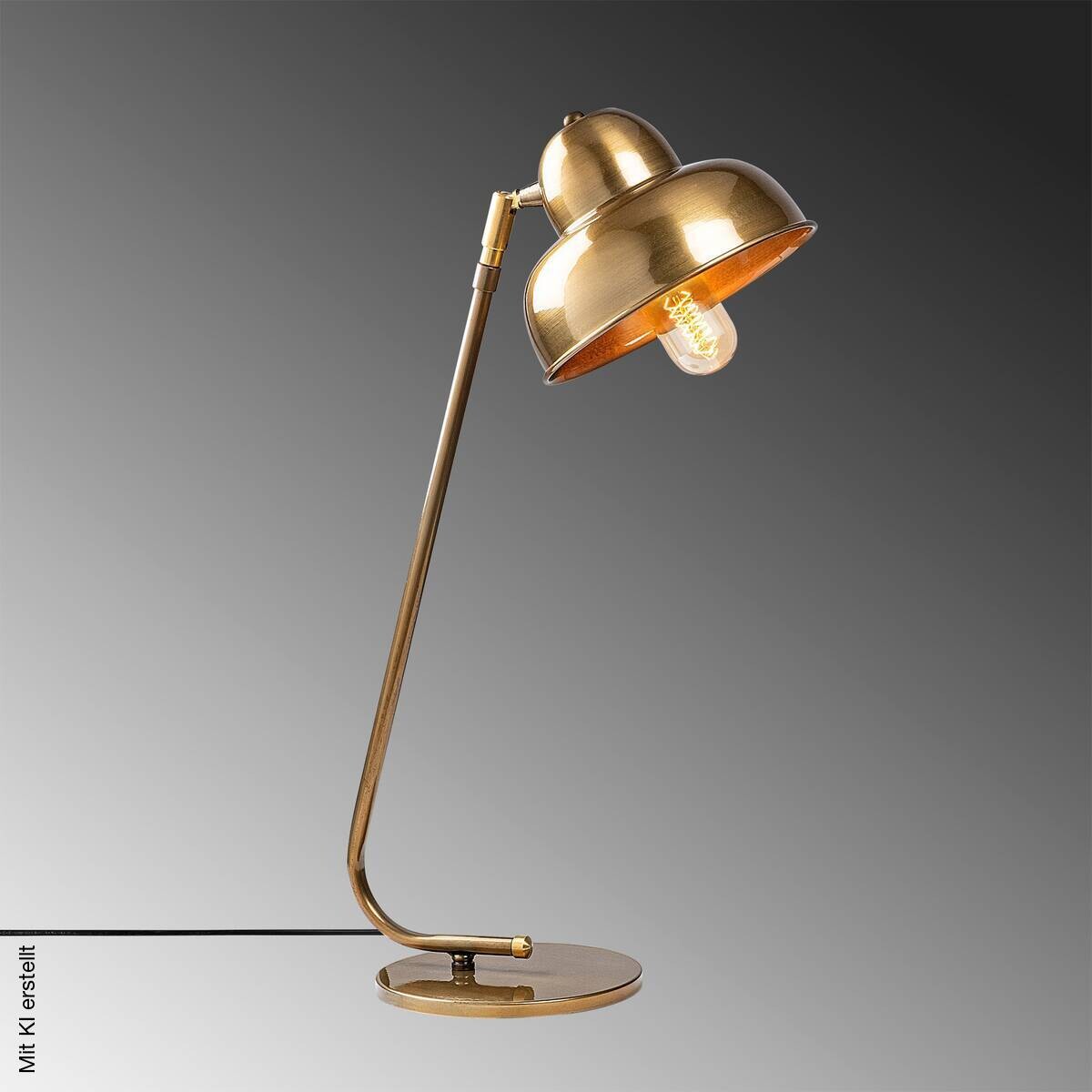 Opviq Tischleuchte gold B/H/T: ca. 20x59x35 cm E27 1 Brennstellen