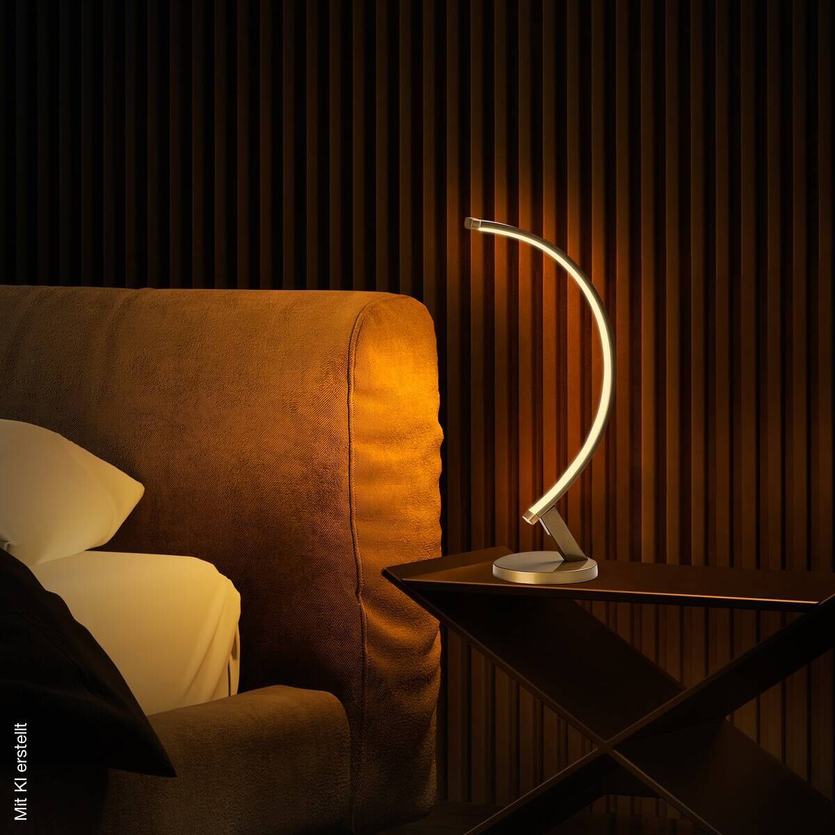 Opviq LED-Tischleuchte gold B/H/T: ca. 13x47x20 cm