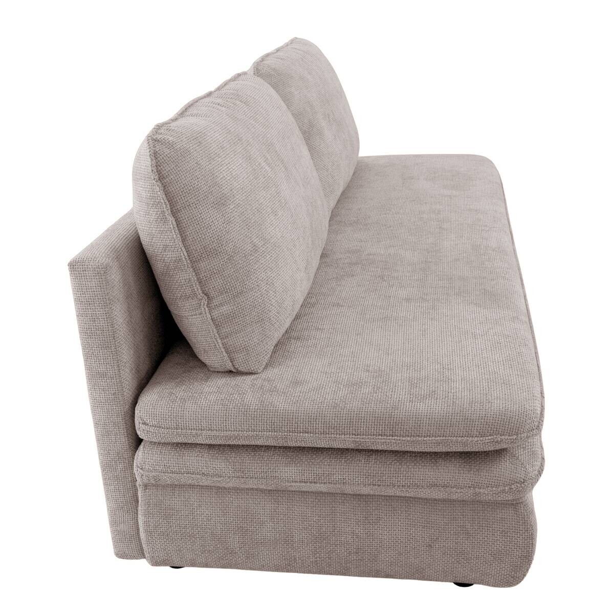 Schlafsofa Greige Microfaser B/H/T: ca. 200x89x85 cm