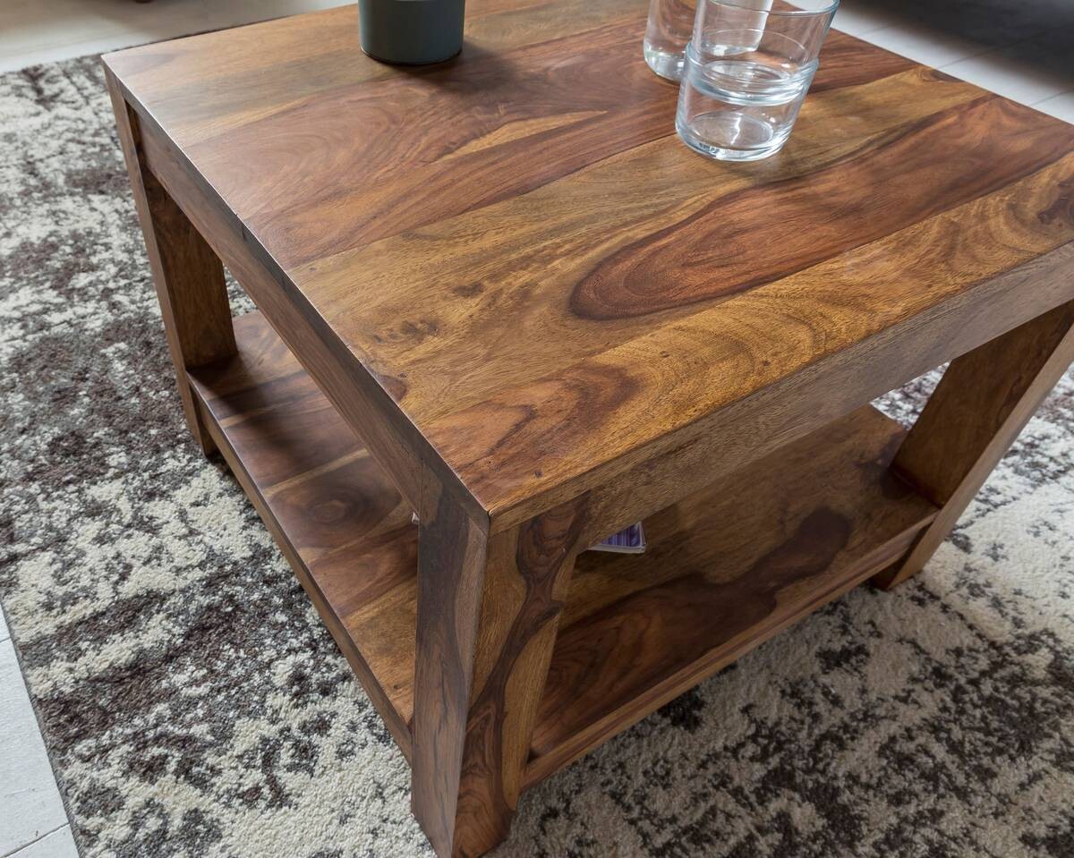 Wohnling Couchtisch natur Echtholz B/H/T: ca. 60x45x60 cm