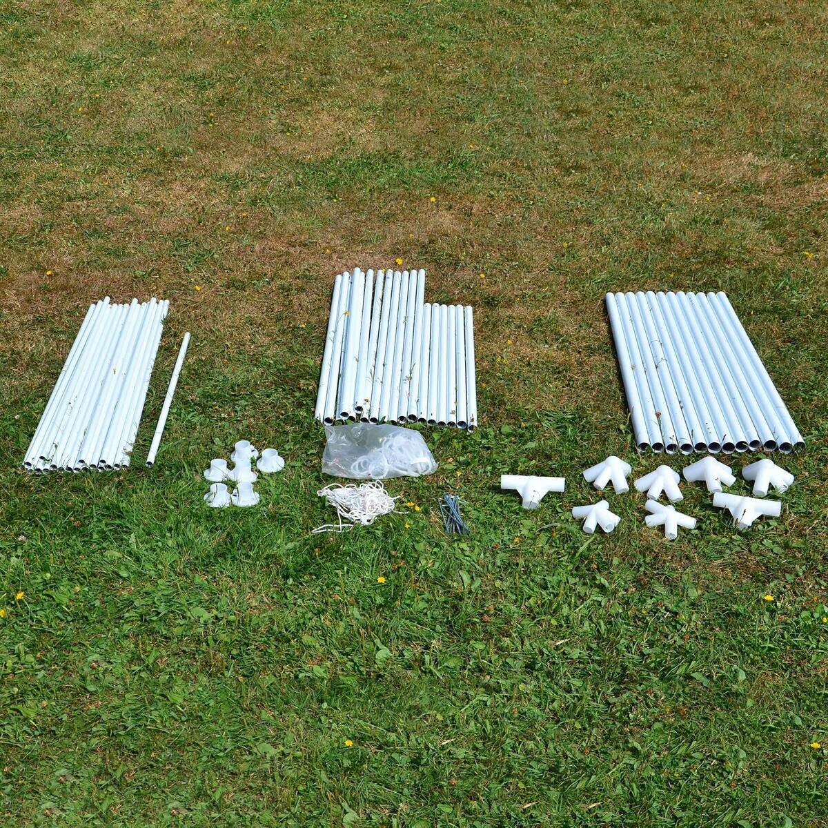 VCM Pavillon weiß Metall B/H/L: ca. 600x197x300 cm