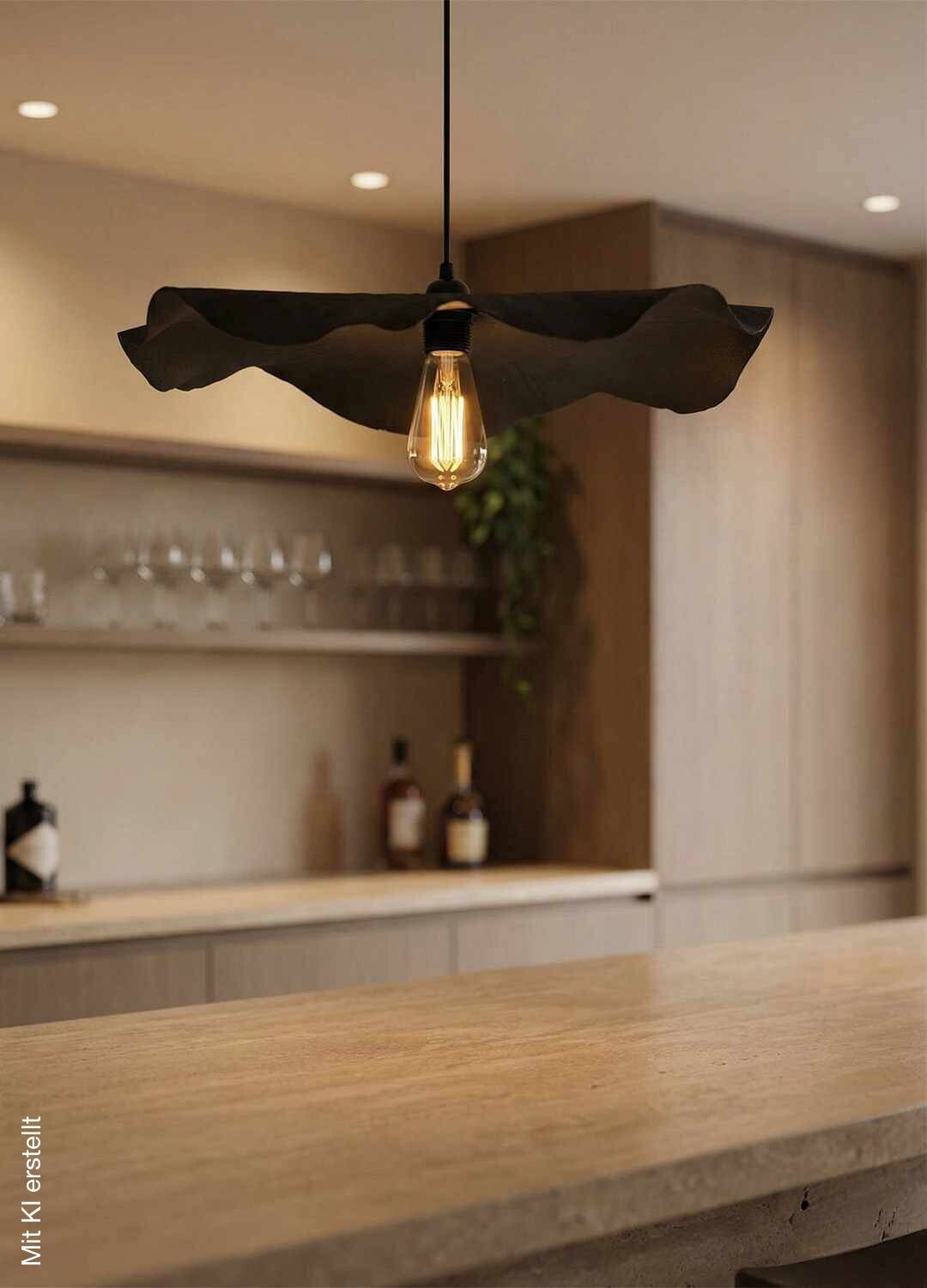 Opviq Pendelleuchte schwarz Kunststoff B/H/T/L/D: ca. 58x75x58x58x58 cm E27 1 Brennstellen