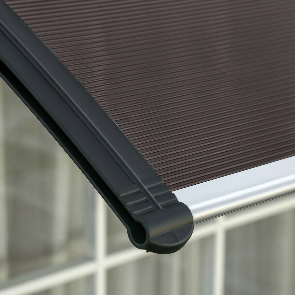 Outsunny Pultvordach braun B/H/L: ca. 96,5x27x103 cm