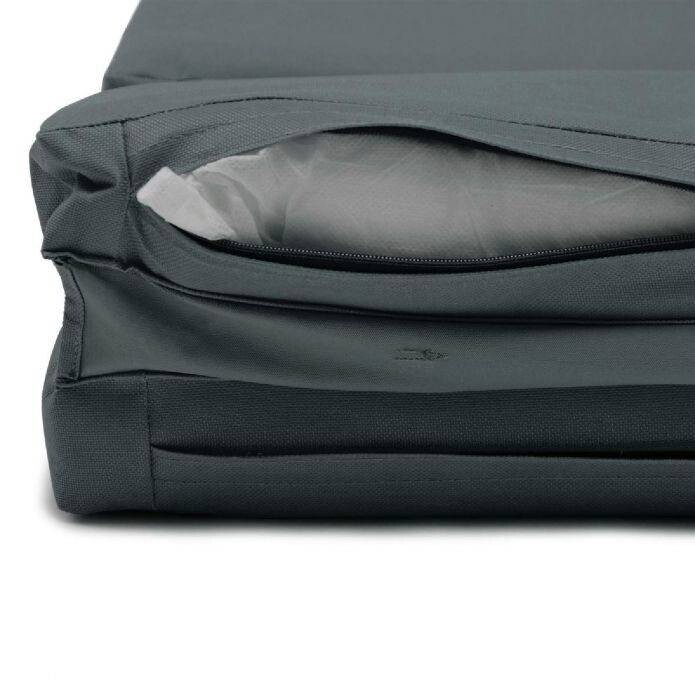 VCM Liegenauflage 2er Set anthrazit Polyester B/L: ca. 58x188 cm