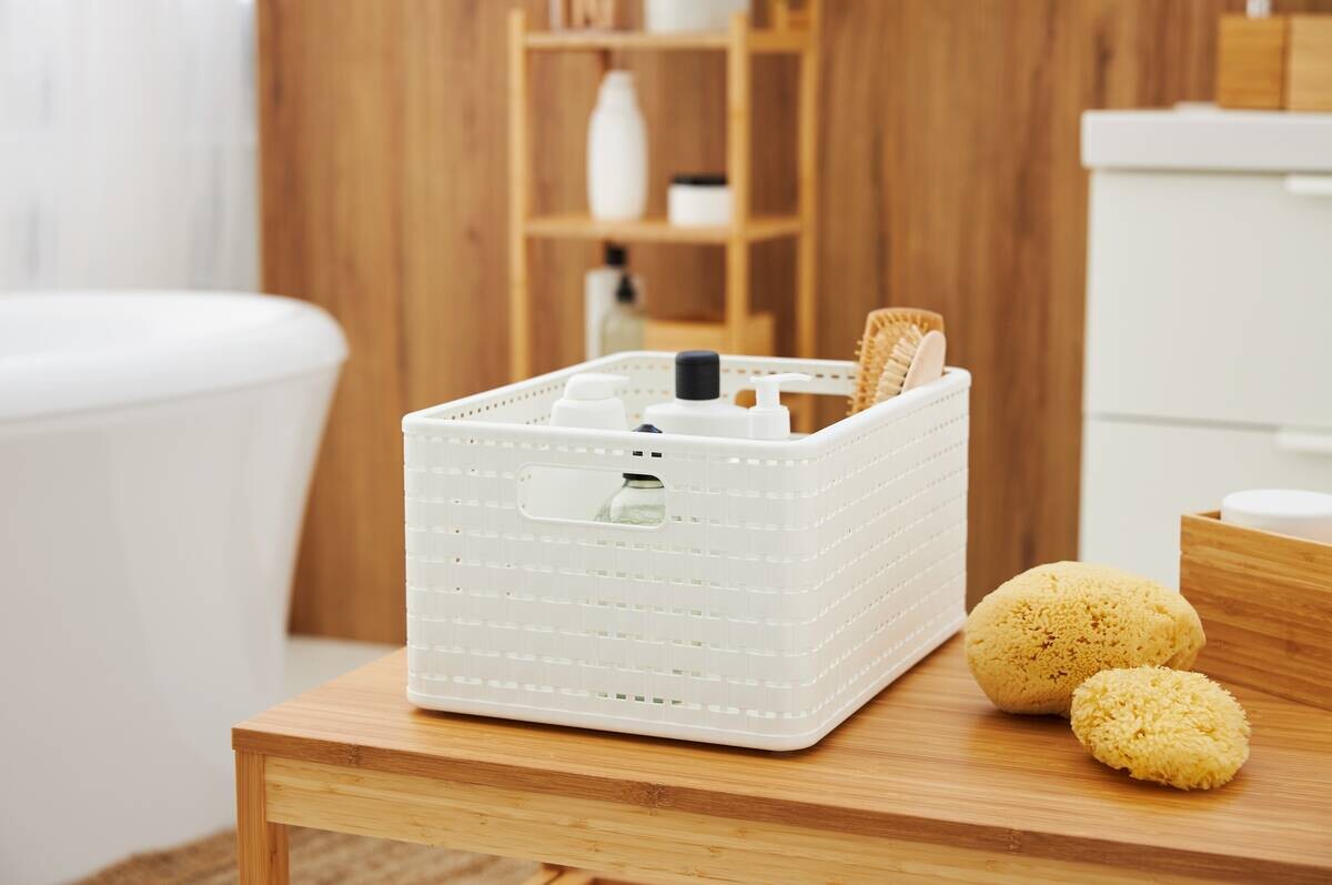 Rotho Korb COUNTRY weiß B/H/L: ca. 27,8x19,1x36,8 cm