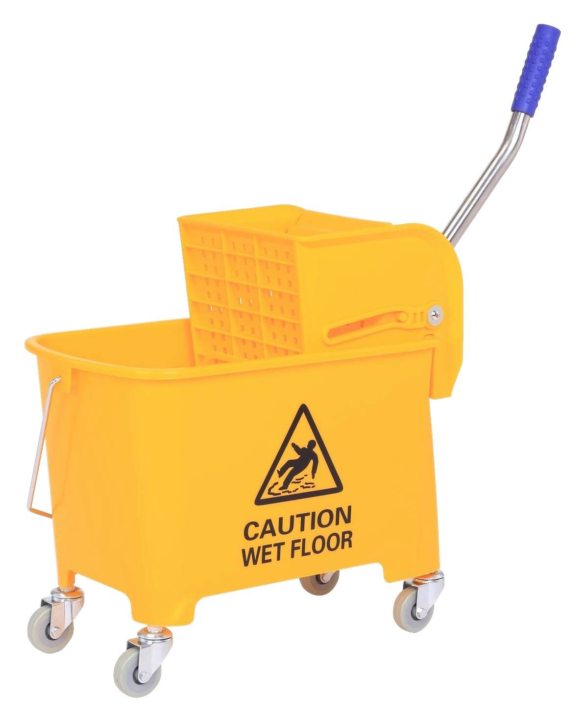 HOMCOM Putzwagen gelb Kunststoff B/H/T: ca. 63x67x27 cm