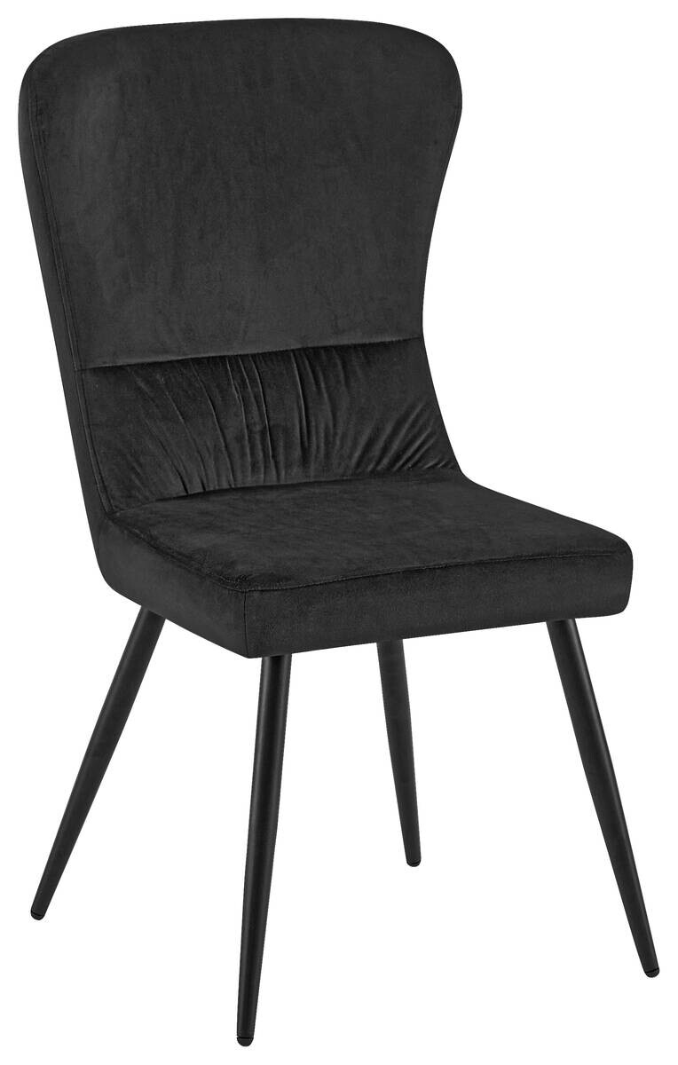 Stuhl Kate schwarz Samt B/H/T: ca. 60x94,5x51,5 cm