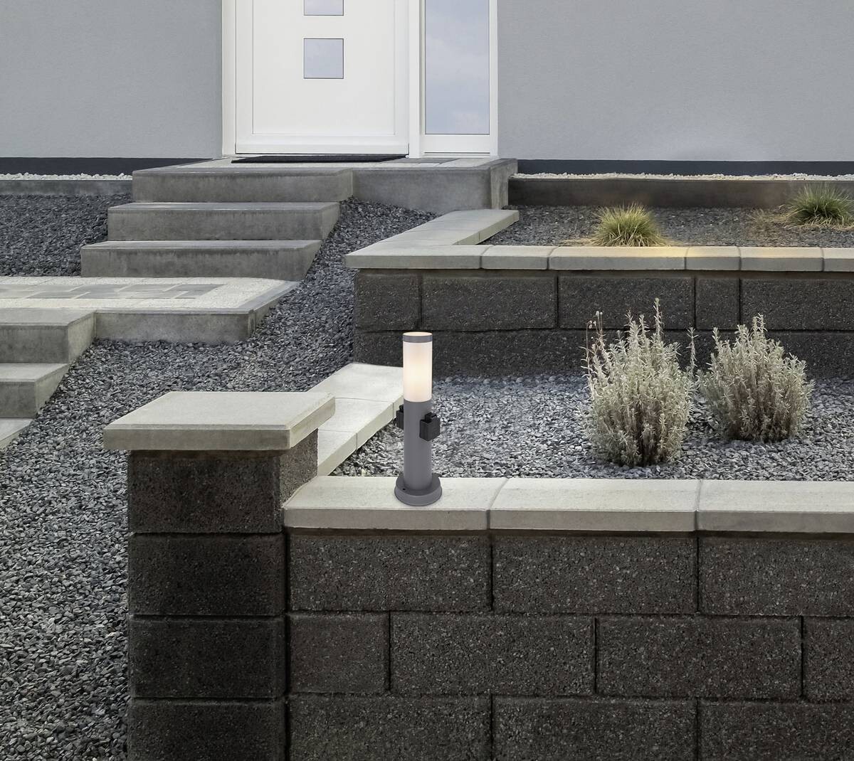 Außenleuchte 3158AK anthrazit H/D: ca. 45x12,7 cm