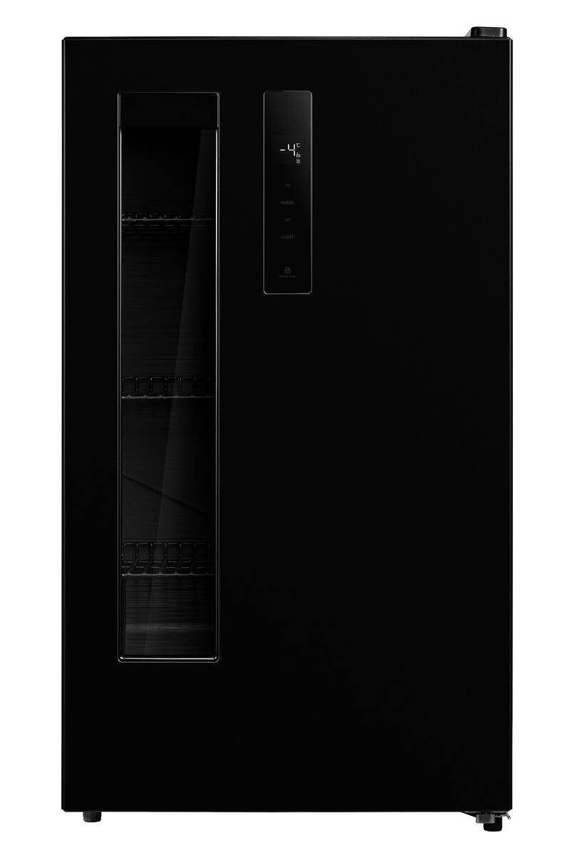 POCOline Glastürkühlschrank GTK85-81ESD EEK: E Spektrum: A bis G Kühlen: 81 39dB schwarz B/H/T: ca. 47x84,5x45 cm