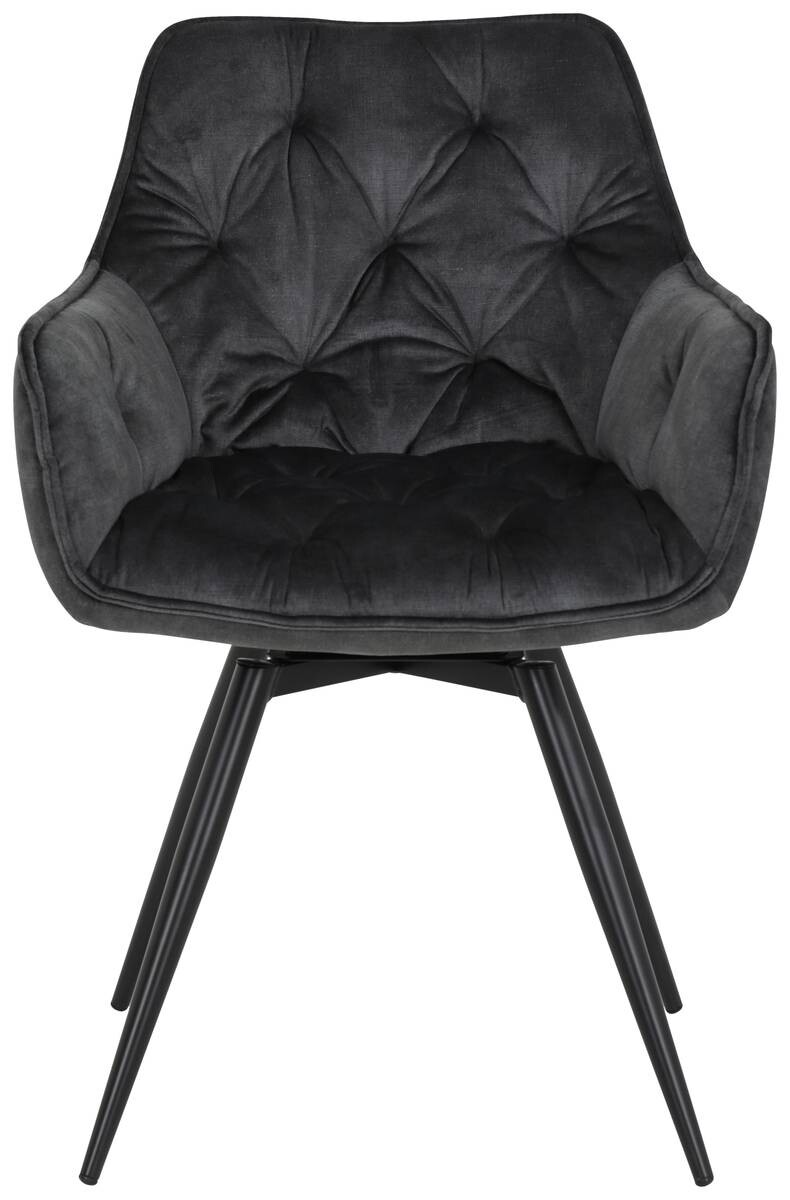 Sessel FLORENTINA S anthrazit Velourstoff B/H/T: ca. 56x82x63 cm