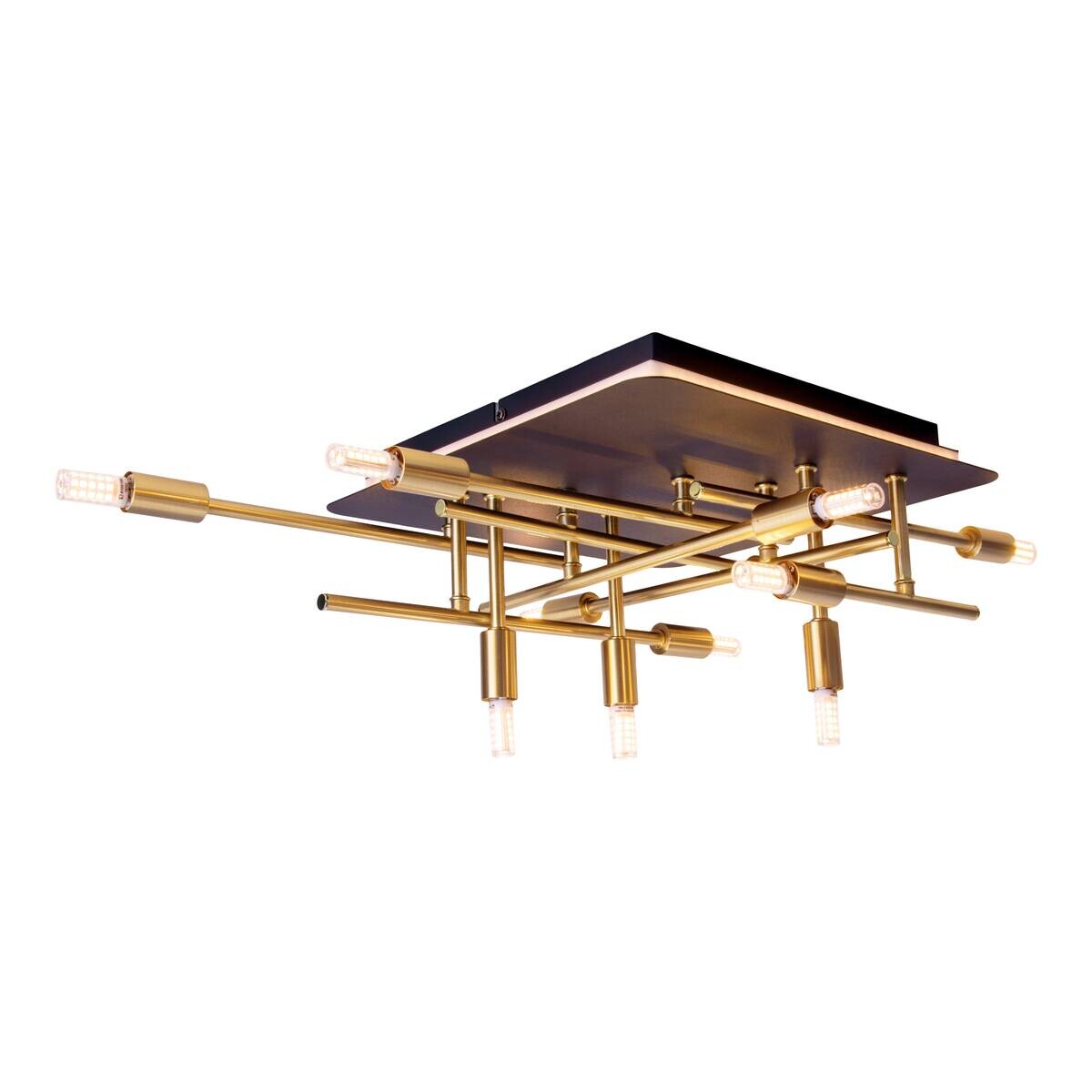 Näve Leuchten Deckenleuchte 1392845 messing Metall B/H/T: ca. 48x15x51 cm G9 11 Brennstellen