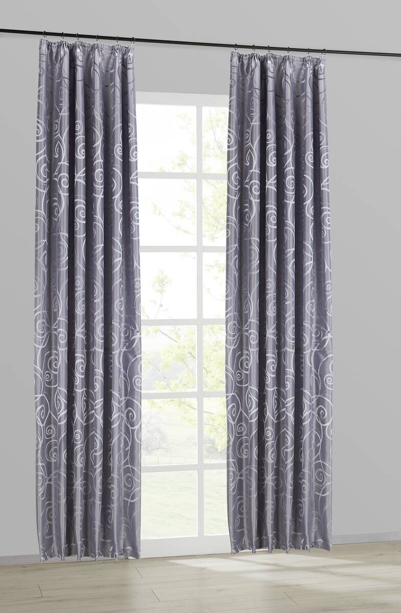 silver edition Dekovorhang Triest silber B/H: ca. 140x245 cm
