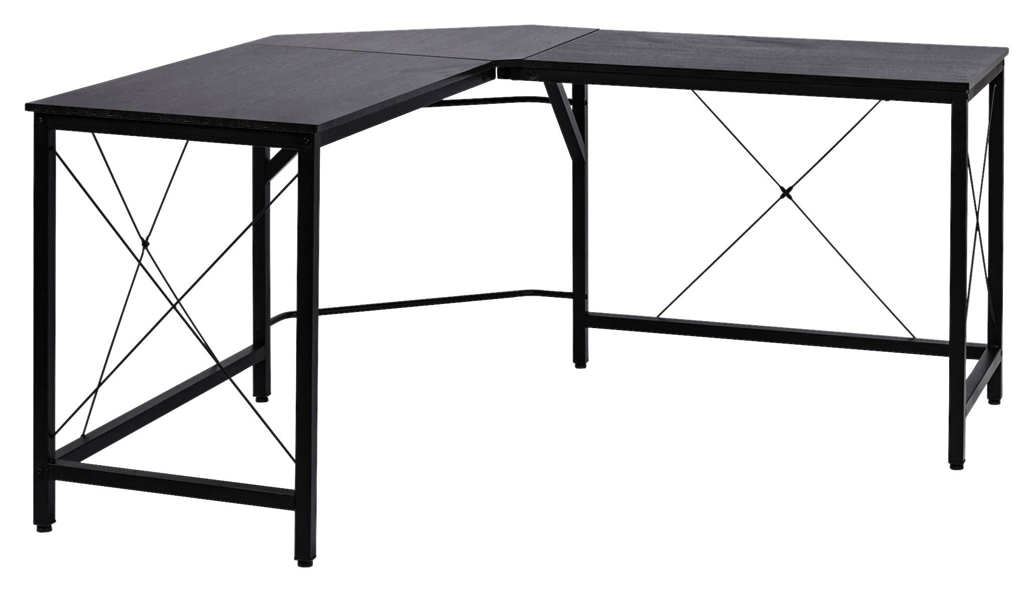 Computertisch 836-122BK schwarz B/H/L: ca. 150x76x150 cm