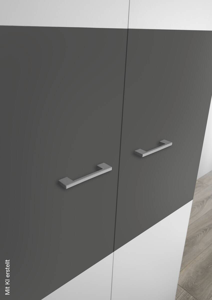 Kleiderschrank Alex weiß Graphit B/H/T: ca. 90x195x60 cm