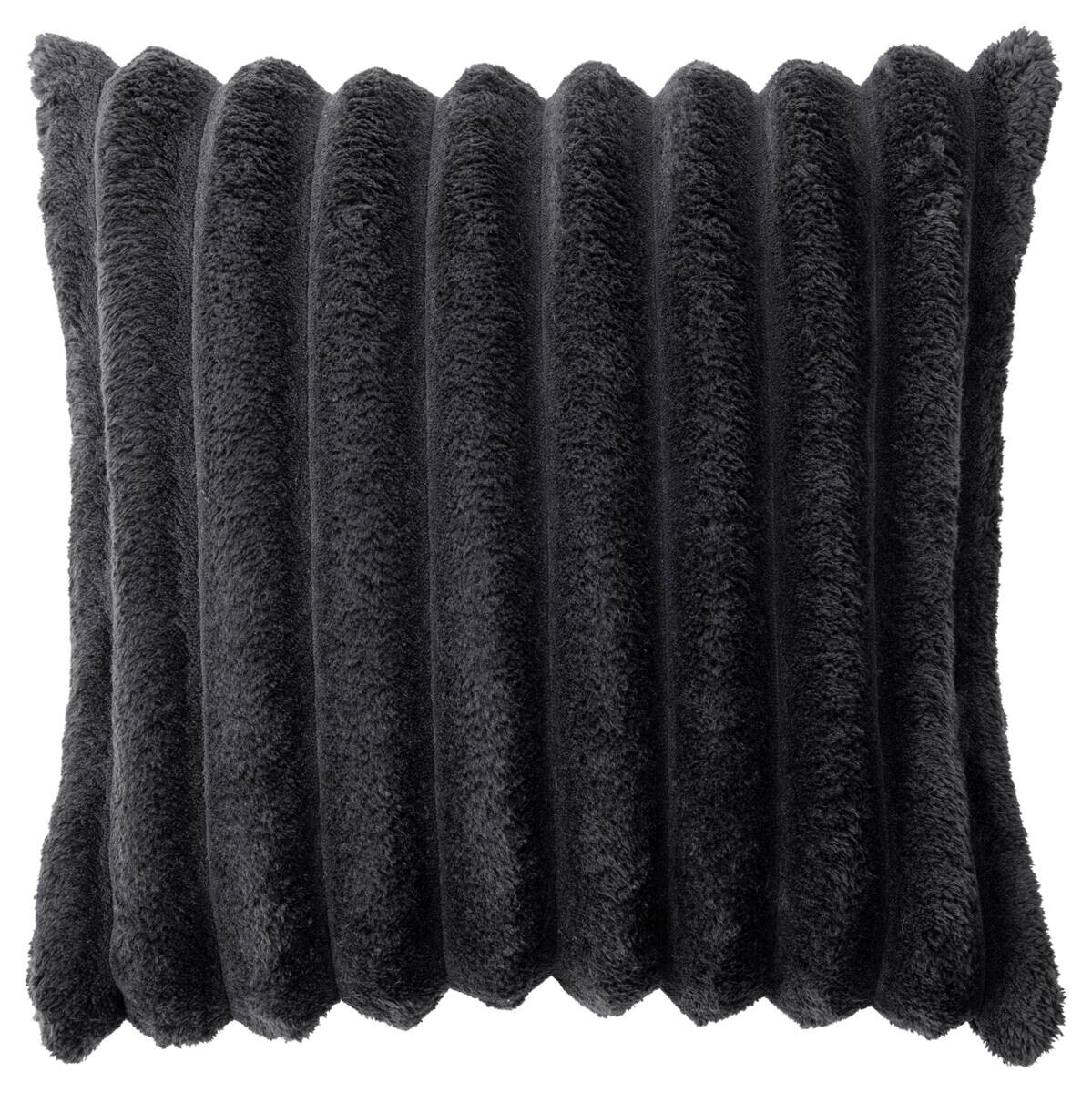 POCOline Dekokissen Luxus Flanell schwarz 100% Polyester B/L: ca. 45x45 cm