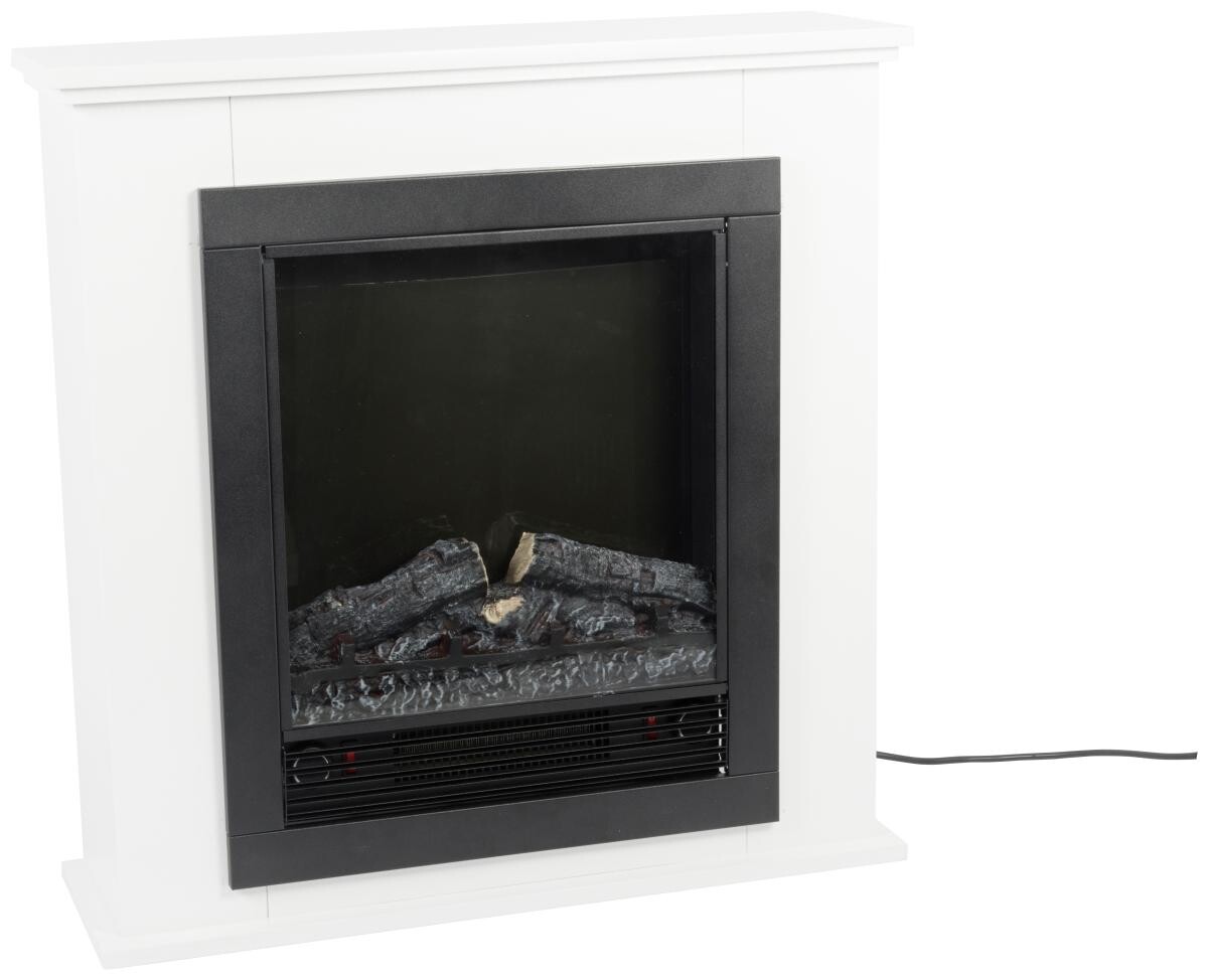 CLASSIC FIRE Elektrischer-Kamin 871125200410 weiß schwarz Glas Metall B/H/T: ca. 70x71x22 cm ca. 1800 W