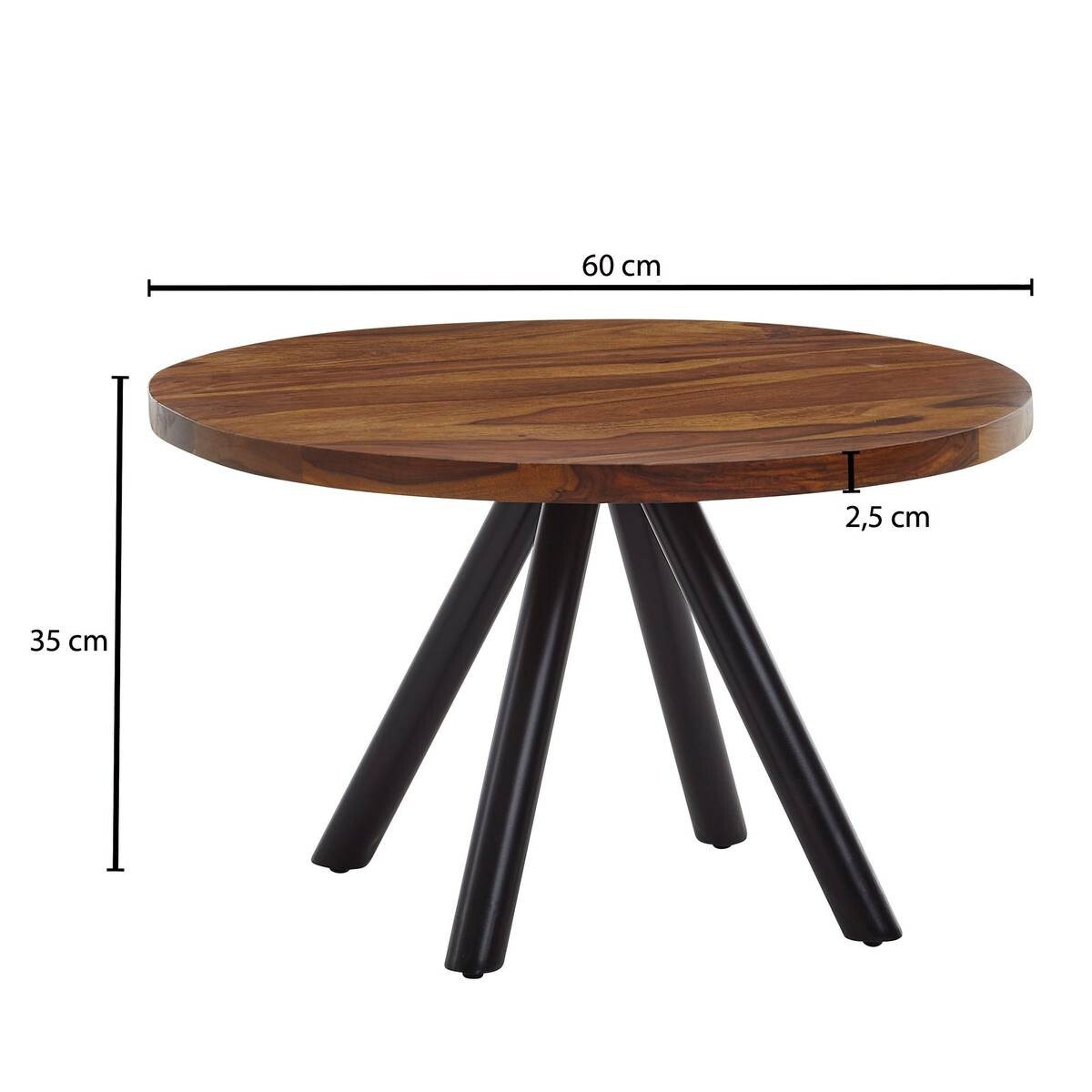 Couchtisch braun B/H/T: ca. 60x35x60 cm