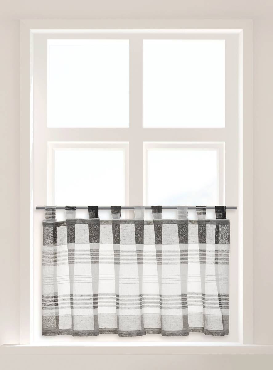 POCOline Scheibengardine Havana anthrazit B/L: ca. 140x50 cm