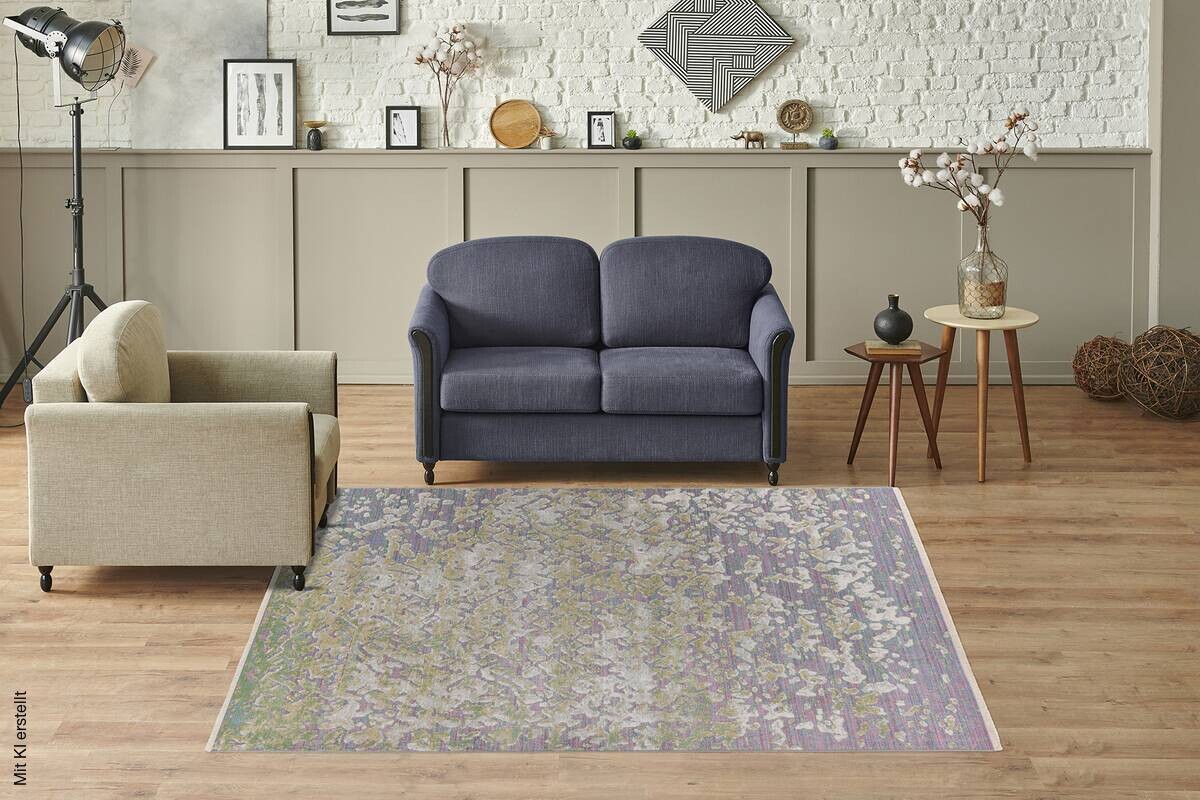 Kayoom Kurzflorteppich Milan 325 grün B/H/L: ca. 120x0,5x170 cm