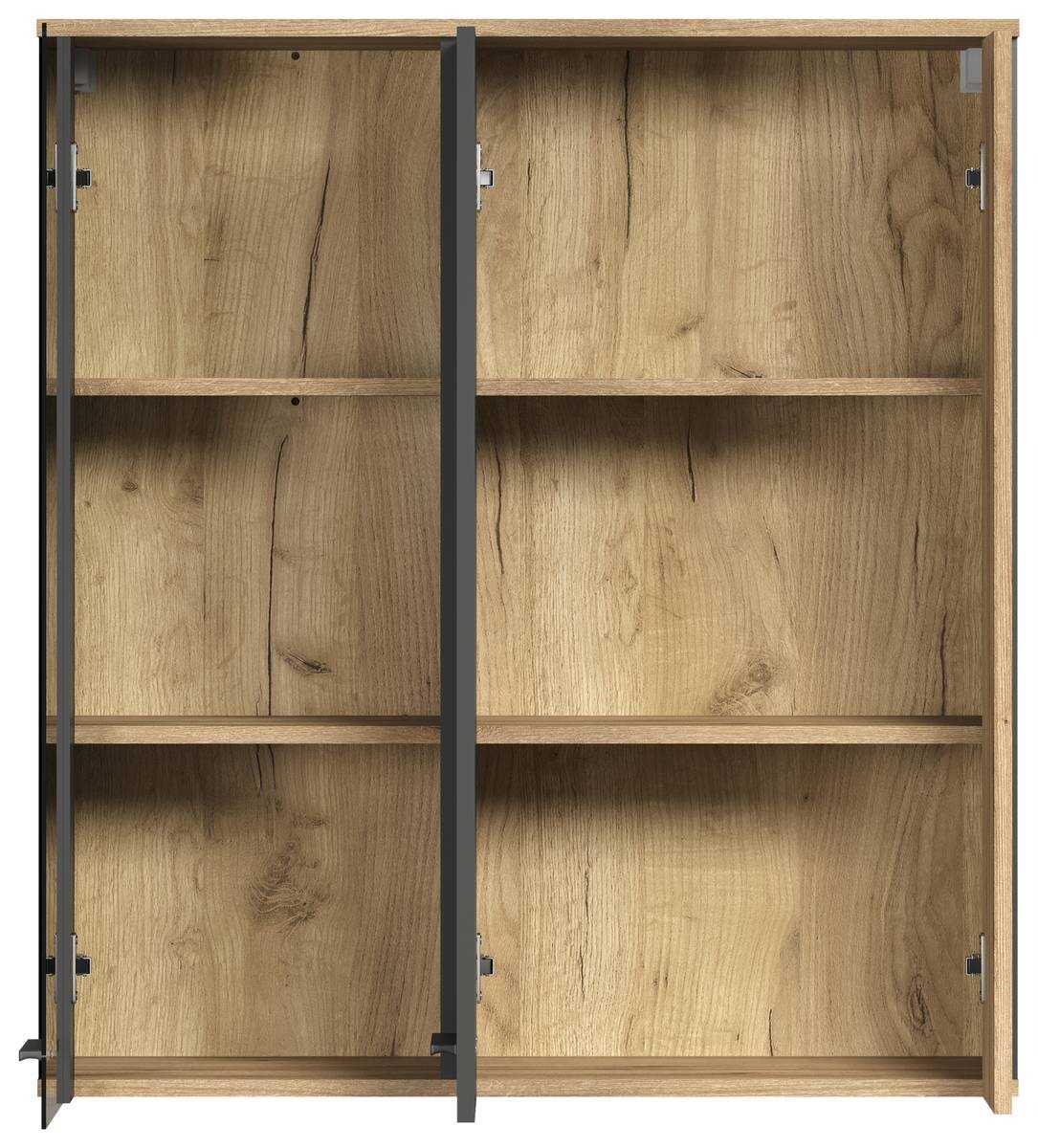 Hängevitrine Esteban anthrazit Eiche Evoke Coast Nachbildung B/H/T: ca. 90x99x34 cm