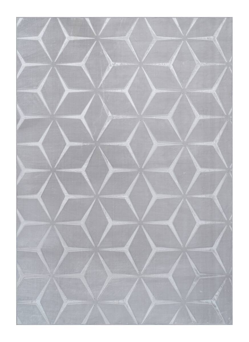 Kayoom Teppich Calma 225 silber B/L: ca. 120x160 cm
