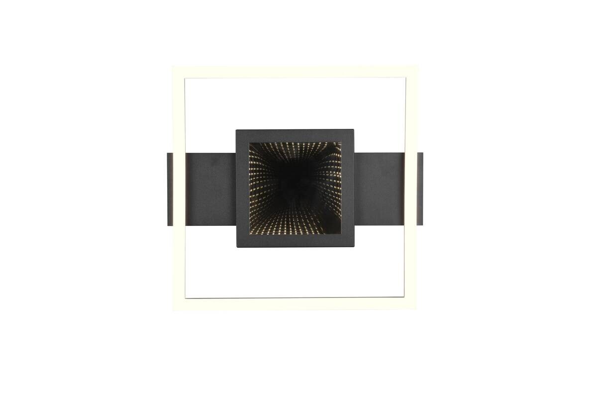 Reality LED-Deckenleuchte Wheeler mattschwarz Metall B/H/D: ca. 35x5x33 cm