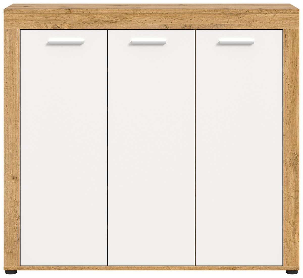 Schuhschrank JAM Eiche Wotan Nachbildung weiß B/H/T: ca. 120x108x37 cm